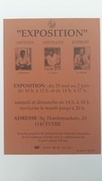 Affiche pour l'exposition <strong><em>"Exposition : artistes abstraits Everois"</em></strong> (Evere) du 25 mai au 2 juin